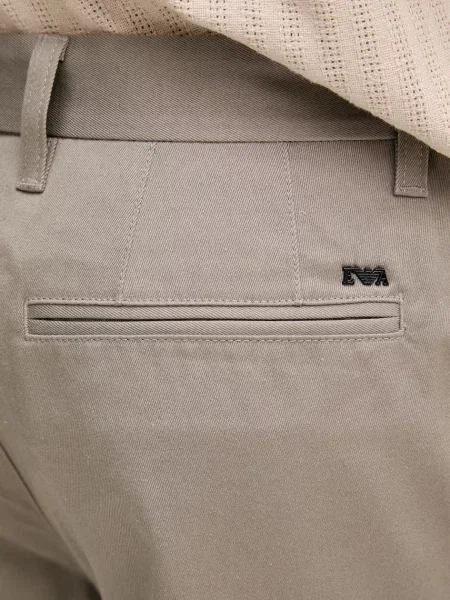 Emporio Armani regular nadrág férfi elasztánnal bézs