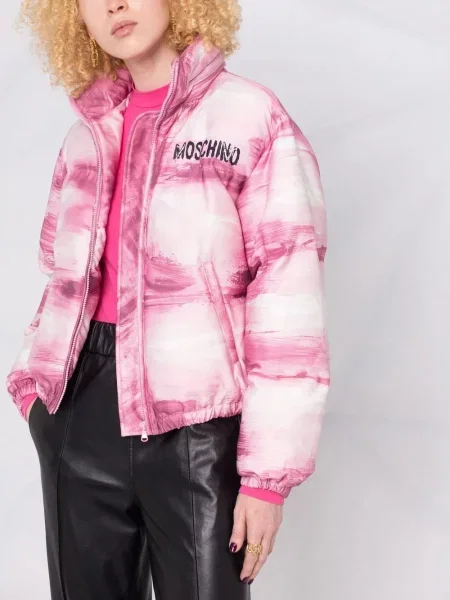 Bunda Moschino s potiskem růžová