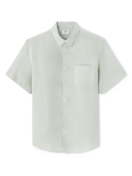 Lanena srajca Celio zelena