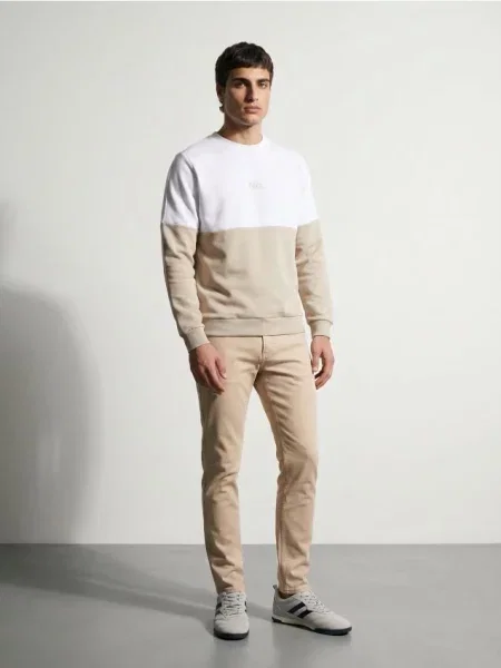 Sinsay slim fit džíny limetková