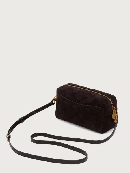 MICHAEL Michael Kors torebka crossbody zamszowa BRYANT brązowa