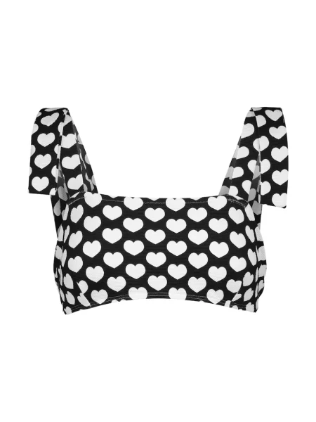 Bikini Alexandra Miro z nadrukiem w serca czarny