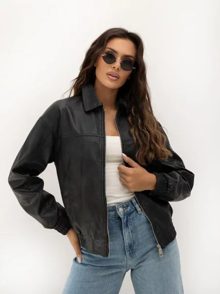 Kožna jakna Italy Moda bijela