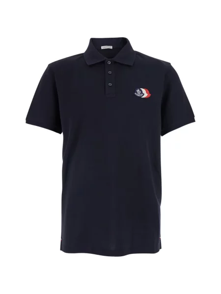Tricou polo Moncler cu autograf albastru
