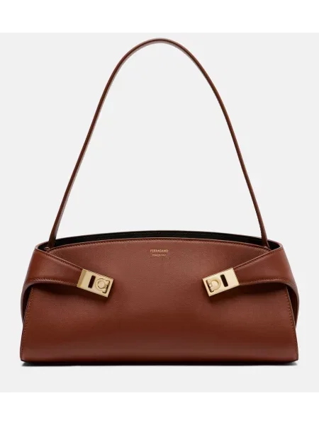 Geantă Ferragamo din piele maro