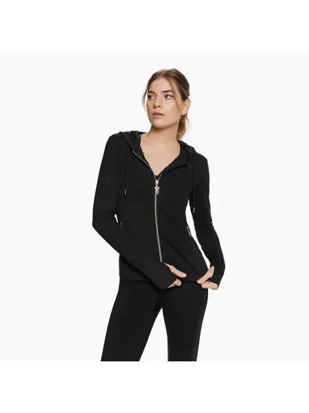 Дамски суитшърт за тренировка Cardio Bunny Windy black черно