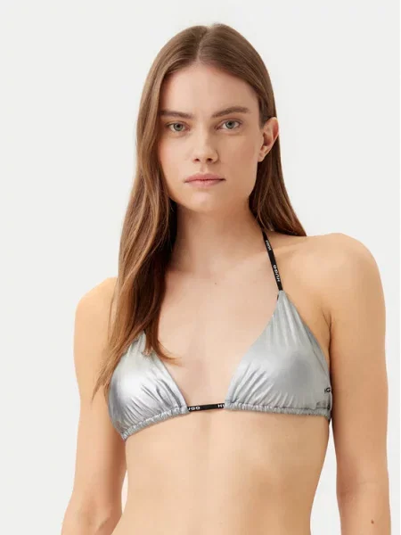 HUGO Góra od bikini Srebrny