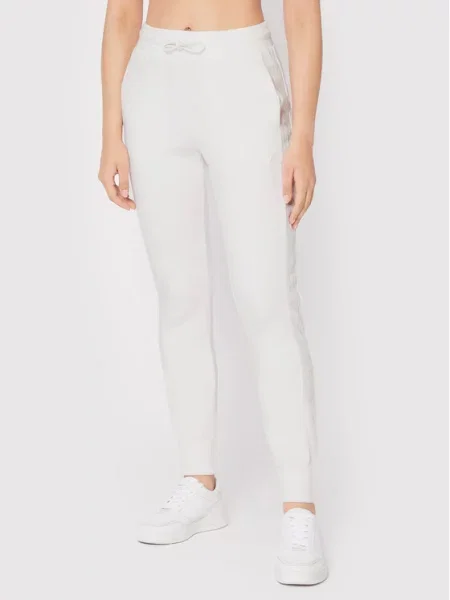 Παντελόνι φόρμας Guess λευκό