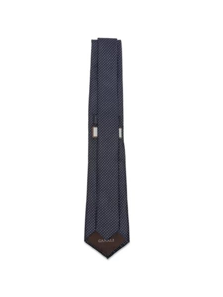 Pöttyös twill nyakkendő Canali kék