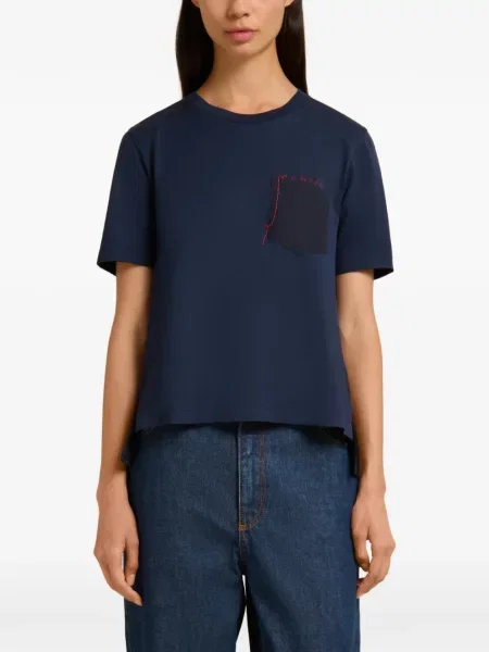 Tricou Marni din poplin albastru
