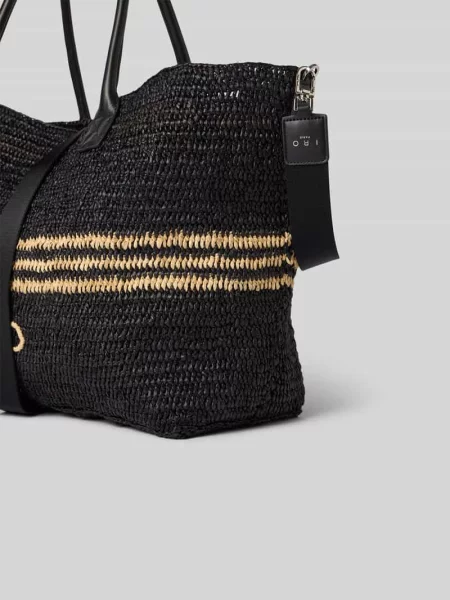 Torba shopper z czystej bawełny Iro czarna