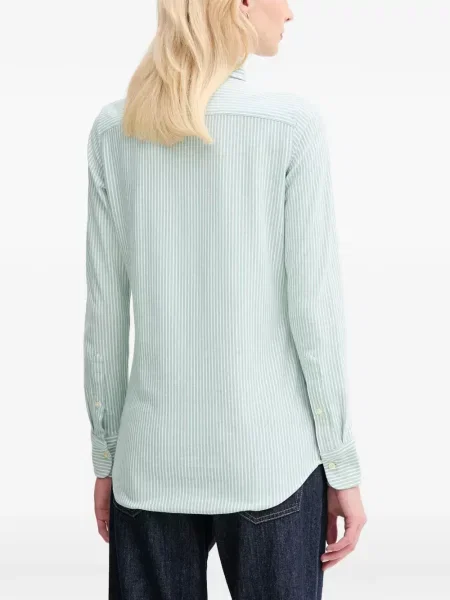 Odgovarati majica Polo Ralph Lauren s čipkom s izlizanim efektom zelena