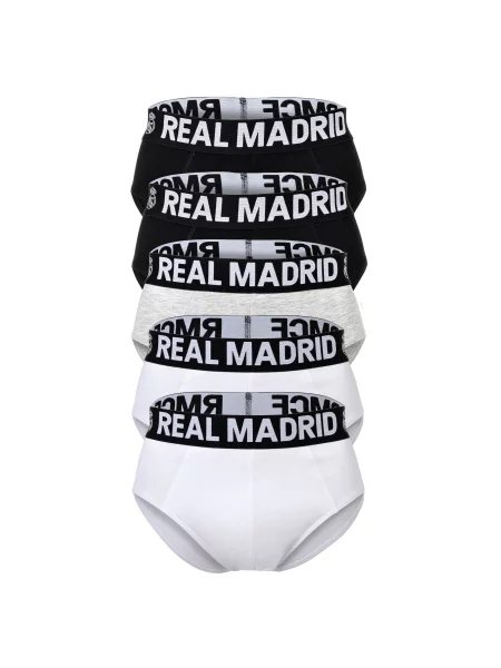 Real Madrid Slipy světle šedá / černá bílá