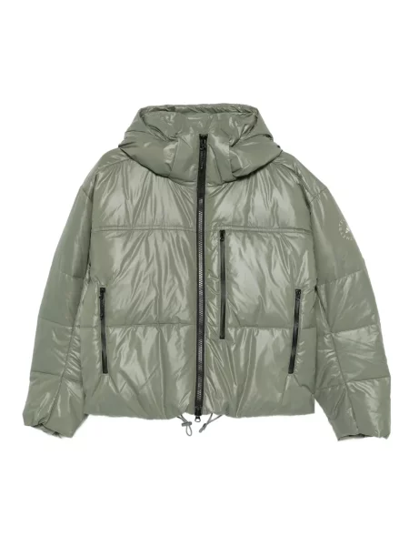 Geacă cu puf Adidas By Stella Mccartney cu glugă verde