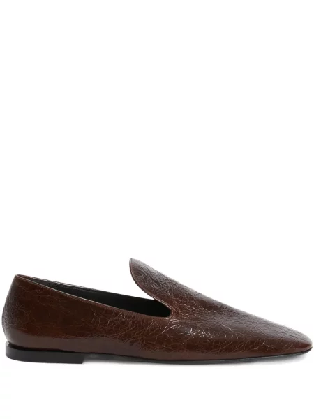 Pantofi loafer Jil Sander din piele maro