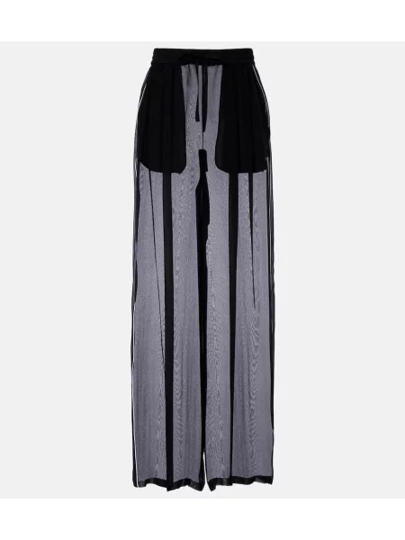 Pantaloni Dolce&gabbana de mătase negru