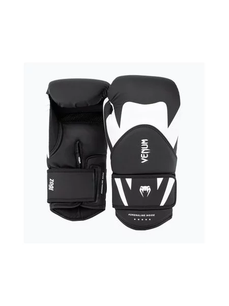 Боксерські рукавички Venum Challenger чорно-білі білі