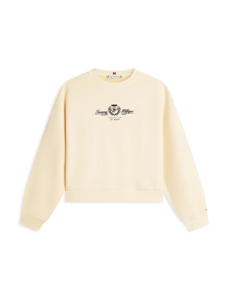 TOMMY HILFIGER Mikina Varsity krémová / námořnická modř
