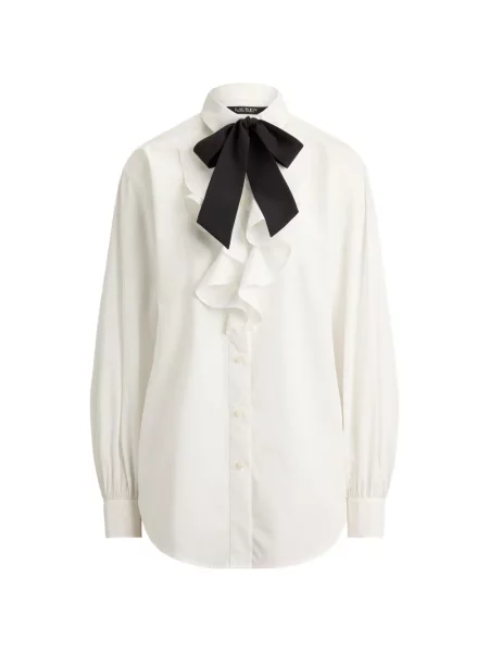 Cămașă Lauren Ralph Lauren cu funde alb
