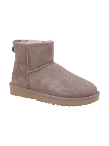 UGG De piele bocanci W Classic Mini II cu adaos de lână bej
