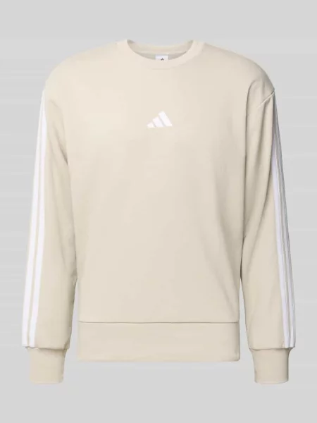 Bluza z wyhaftowanym logo Adidas biała