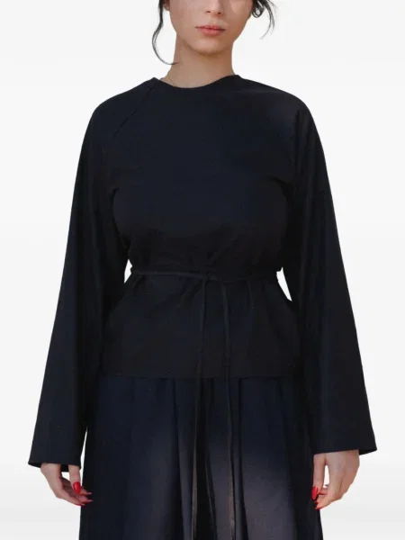 Rochie maxi Baserange de mătase de costum negru