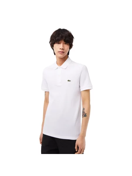 Koszulka polo o kroju slim fit z czystej bawełny Lacoste biała