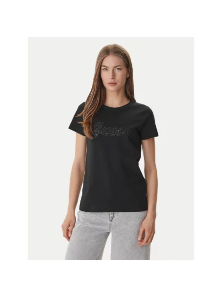 Guess T-Shirt Regular Fit μαύρο