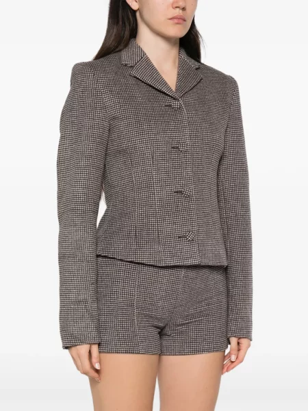 Sacou Maggie Marilyn cu model herringbone maro