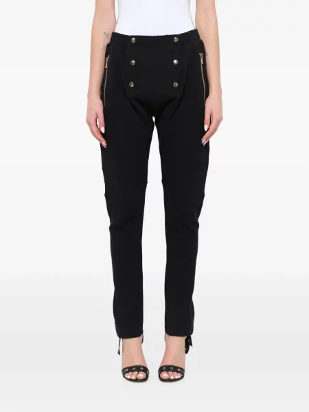 Pantaloni Balmain din jerseu negru