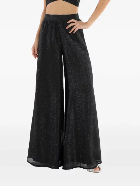 Pantaloni palazzo Charlotta Gandolfo negru