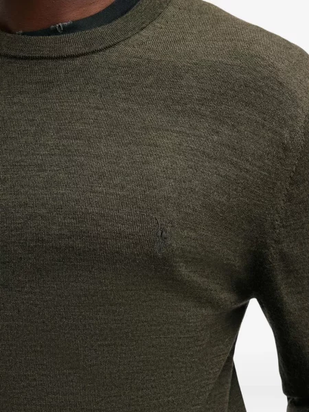 Pulover Allsaints de lână cu decolteu rotund verde