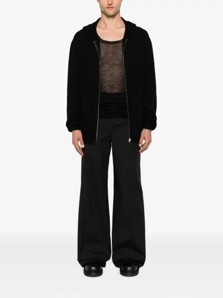 Hanorac cu glugă Rick Owens tricotate negru