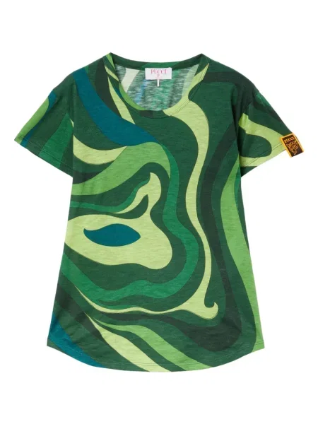 Tricou Pucci cu imagine cu imprimeu abstract verde