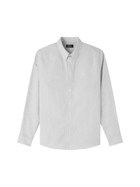 Koszula A.p.c. z twillu szara