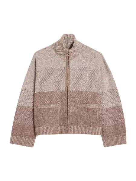 Sweter Holzweiler wełniany brązowy