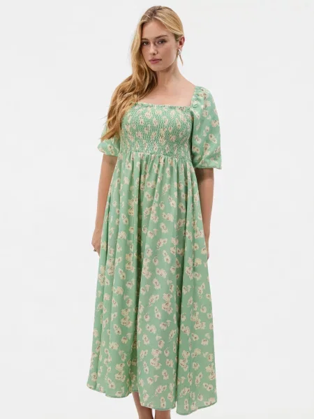 Rochie maxi Orsay cu decolteu pătrat cu imprimeu abstract