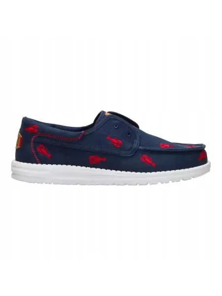 HeyDude Mokasyny Wally Cru Embroidered białe