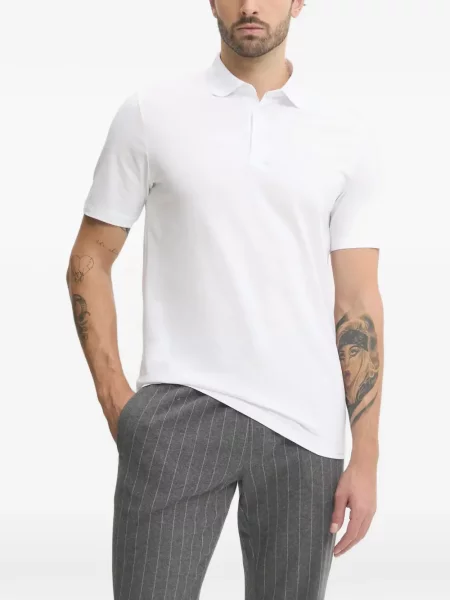 Tricou polo Karl Lagerfeld cu autograf alb