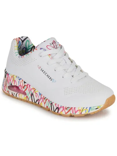 Dámske topánky SKECHERS Uno Loving Love white/multi biela