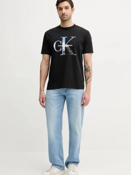 Kratka majica Calvin Klein Jeans črna