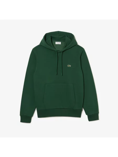 Lacoste Bluza Z Kapturem Z Bawełny Organicznej Lacoste zielona