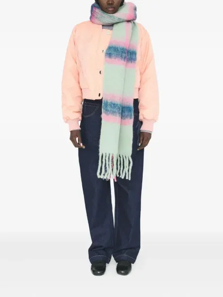 Šal Antik Batik na rese karirani siva