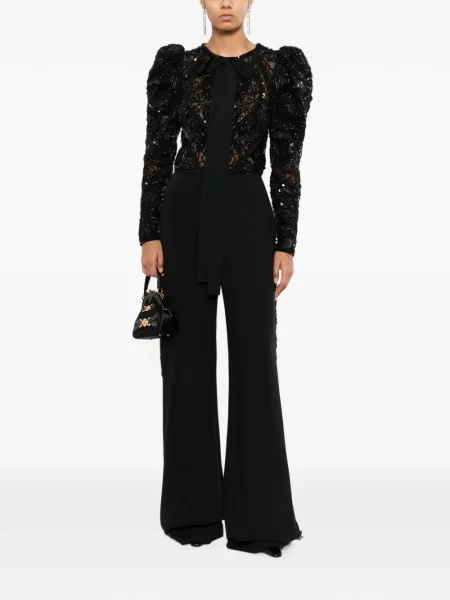 Ολόσωμη φόρμα Elie Saab περιδέραιο μαύρο