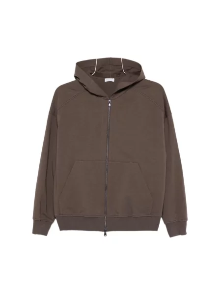 Bluza z kapturem Brunello Cucinelli z kapturem brązowa