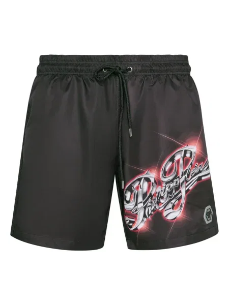 Slip de baie Philipp Plein cu imagine negru