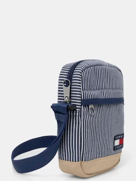 Tommy Jeans Torbica za okrog pasu Tjm Ess Daily Stripe Reporter modra