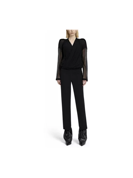Bluzka Rick Owens z dekoltem w serek czarna