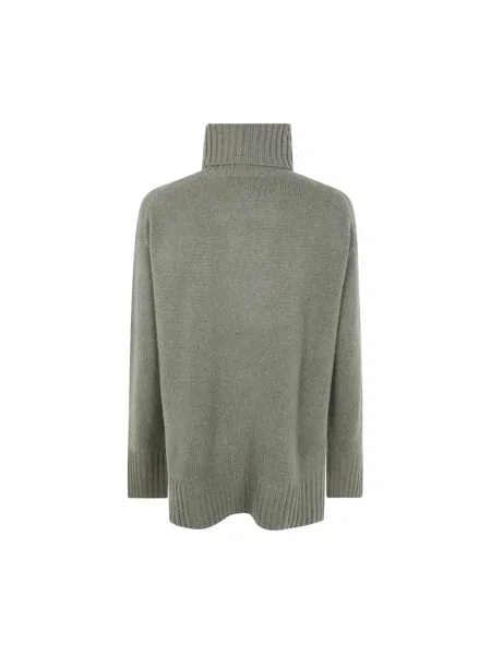 Sweter z dzianiny z golfem Polo Ralph Lauren zielony