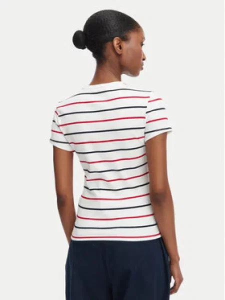 Tommy Jeans Tričko ESSENTIAL modrá / červená biela